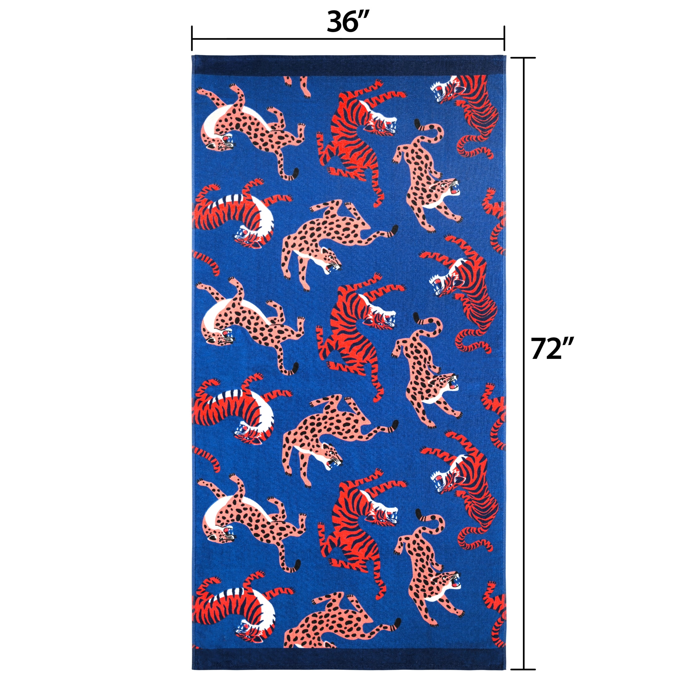 Mainstays Oversized Cotton Blend Blend Beach Towel, 36 x 72