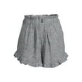 thumbnail image 2 of Time and Tru Women's Linen Blend Shorts, 2 of 5