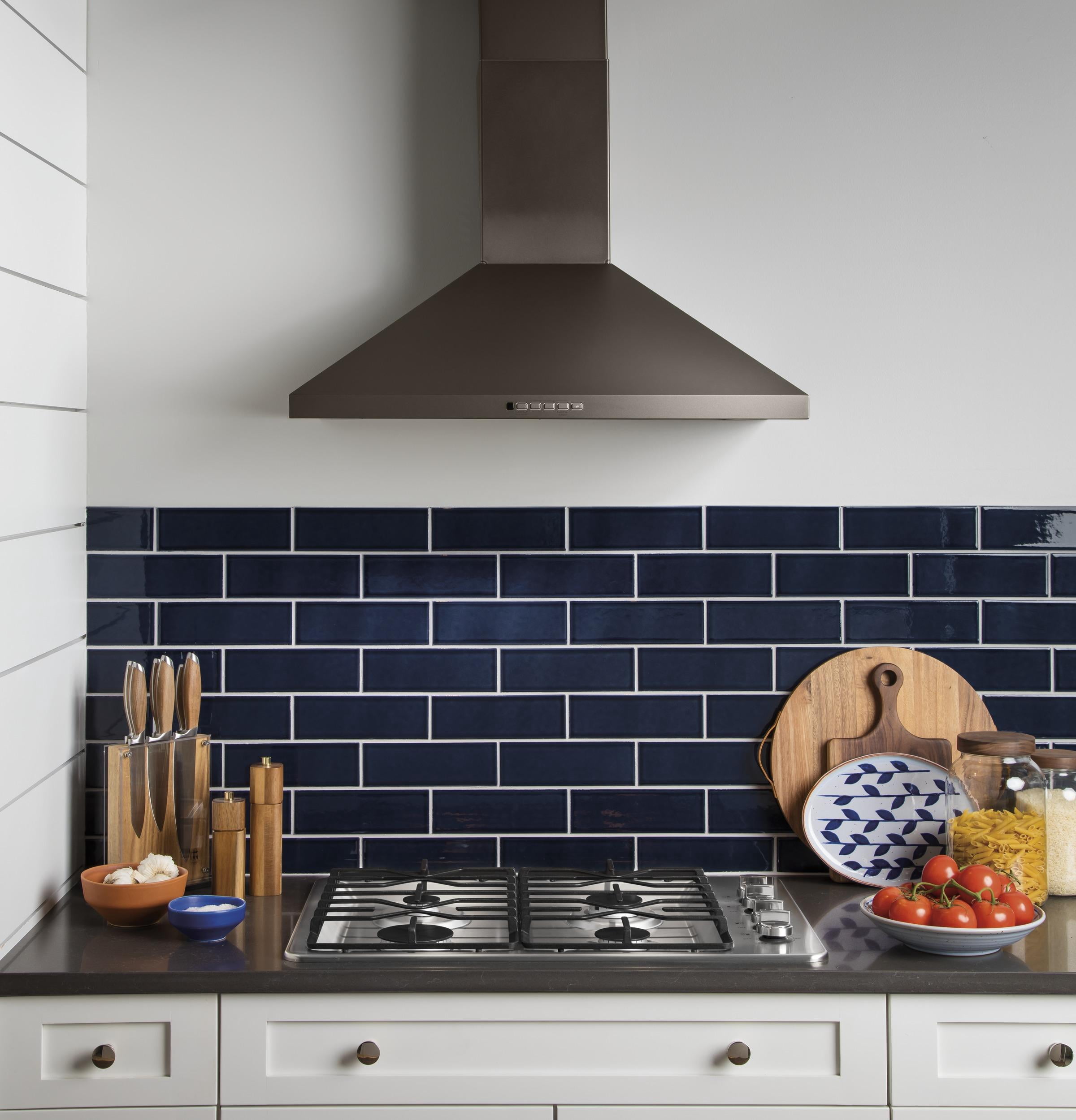 GE JVW5301EJES Slate Wall-Mount Pyramid Chimney Hood