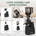 thumbnail image 7 of 5.9" Wide Feed Chute Cold Press Juicer for Whole Vegetable & Fruit, 250W Slow Masticating Juicer Machines with with Dual-Layer Strainer, 7 of 7