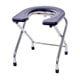 thumbnail image 2 of Taburete de asiento de inodoro en cuclillas para ancianos, silla cómoda, tablero de asiento esmerilado lavable, asiento de silla de inodoro plegable Negro 38cm Alto, 2 of 8
