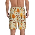 thumbnail image 5 of Salouo Autumn Maple Leaf and Deer Pattern Men's Sleep Pajama Shorts,Pajama Bottoms Elastic Waistband Sleep Pajama Short PJ Shorts for Men -4X-Large, 5 of 6