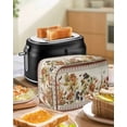 thumbnail image 4 of Vintage Floral Toaster Cover 2 Slice, Small Kitchen Appliance Covers, Elegant Pastoral Botanical Retro Art Toaster Oven Cover with Loop, Bread Machine Cover Polyester Dust Cover Protection, 4 of 4