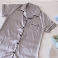 thumbnail image 5 of Women's Sleepwear Zaewscy Women's Casual Home Wear Cardigan Short-sleeved Nightgown Gray L, 5 of 9