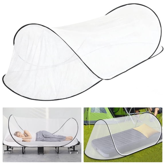 EEEkit Pop Up Mosquito Net Tent for Bed, Foldable Portable Mosquito Net for Camping, Travel and Outdoor Use, 79 x 31 x 22 in