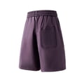 thumbnail image 3 of Besolor Mens Plus Size Running Shorts Drawstring Elastic Waisted Casual Loose Outdoor Athletic Track Shorts with Pockets(X-Large,Purple), 3 of 4