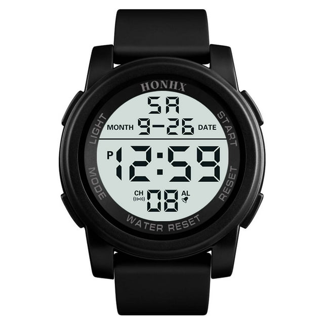 Daisyyozoid Montre LED Étanche 50M pour Hommes Montre Électronique Multifonction Sport Femmes Extérieur