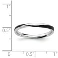 thumbnail image 5 of White Sterling Silver Ring Band Stackable Black Expressions Twisted Enameled, 5 of 5