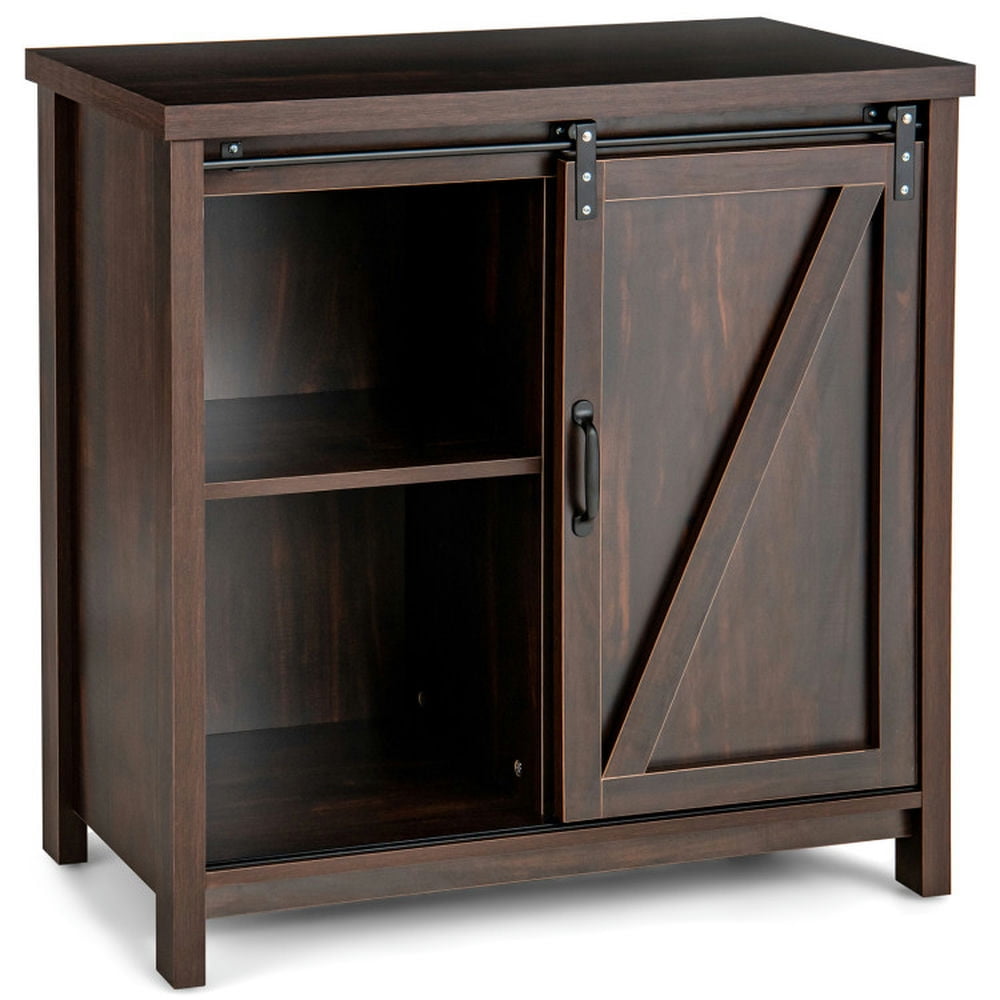 Finihen Kitchen Storage Cabinet, Buffet Sideboard, Freestanding Kitchen Buffet Storage Cabinet with Sliding Barn Door, for Dining Room, Kitchen, Living Room, Rustic Brown Finihen Kitchen Storage Cabinet, Buffet Sideboard, Freestanding Kitchen Buffet Storage Cabinet with Sliding Barn Door, for Dining Room, Kitchen, Living Room, Rustic Brown