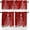 Red, variant on Christmas Red Kitchen Curtains and Valances Set, Rod Pocket Curtains Tier Farmhouse Window Curtains 36 Inch Length, Winter Xmas Pine Trees Snowflake Ball 3 Piece Kitchen Curtains Set
