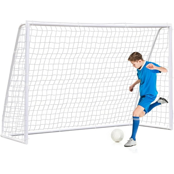 BOBOKY Portable Soccer Goal for Backyard, Soccer Net and Frame for Kids Adults Home Backyard Practice Training, Folding Soccer Training Equipment,10 x 6.5 FT