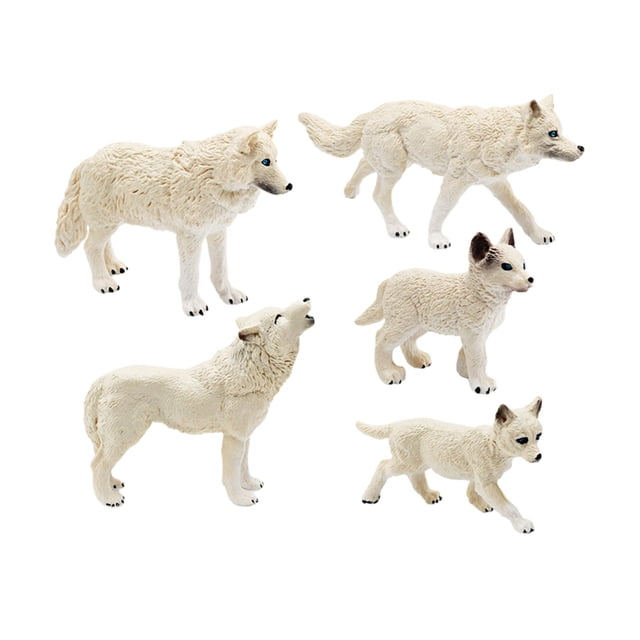 5 Piezas Figuras de Juguete perfke Estatua de Animales de Vida Silvestre 3+