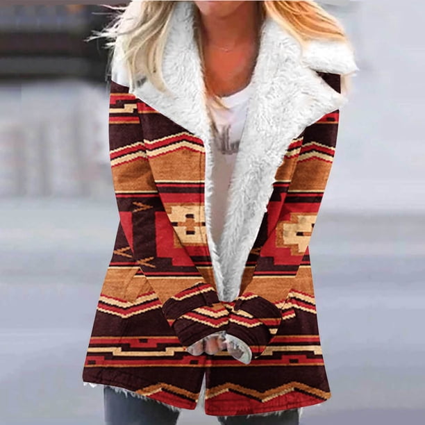 Puntoco Abrigo Mujer Halloween Impreso Moda Manga Larga Bolsillo Compuesto Felpa Botón Abrigo Manga Larga Sin Sombrero Casual Abrigo/Chaqueta Liquidación Puntoco Puntoco-1