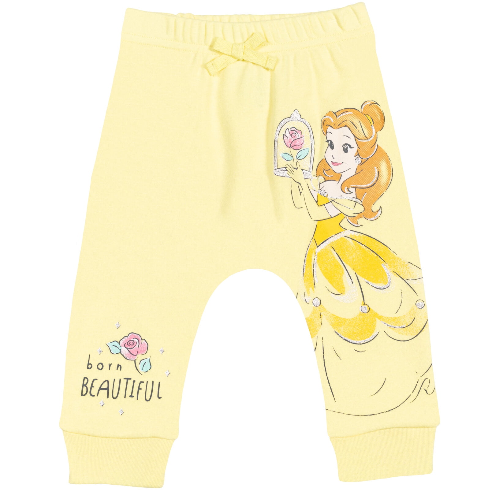 Disney Princess Cinderella Ariel Belle Aurora Infant Baby Girls 4 Pack Pants 12 Months