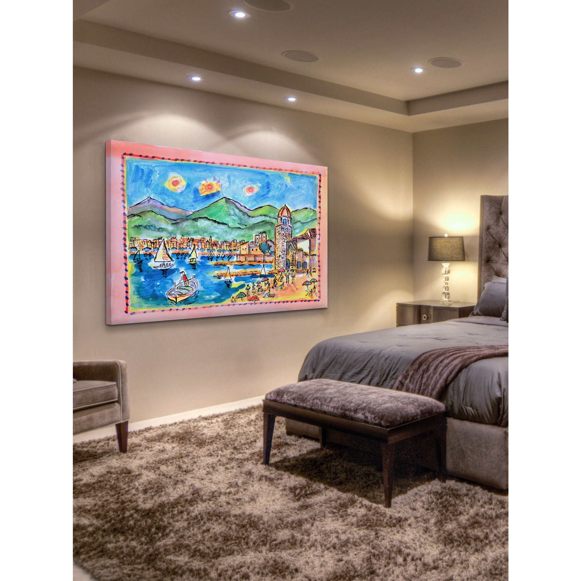 Marmont Hill "Collioure France" by Wayne Ensrud Painting Print on Canvas