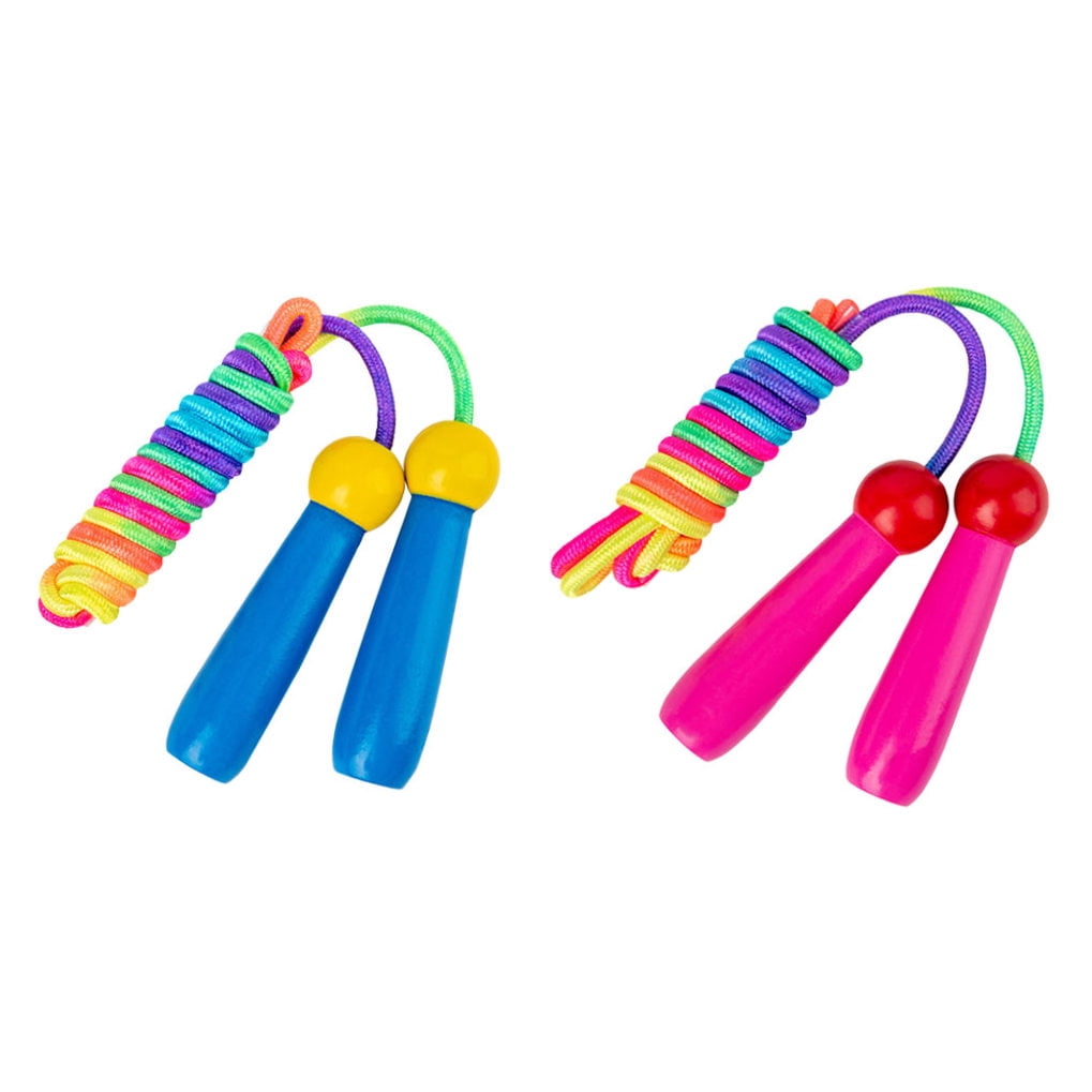 OUNONA Blue Adjustable Sports Jumping Rope for Fitness Training and Kids Exercise 2pcs