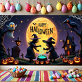 thumbnail image 4 of Decorative Design Happy Halloween Banner Witch Theme Pumpkin Design Spooky Elements for Halloween Party Indoor Decoration Outdoor Event, 4 of 9
