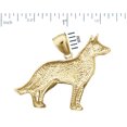 thumbnail image 2 of 14K Gold 34MM German Shepherd Pendant, 2 of 5