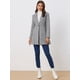thumbnail image 2 of Abrigo de invierno medio largo informal de negocios abotonado con cuello vuelto para mujer Gris XL, 2 of 6