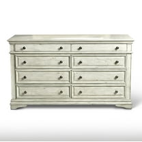 Steve Silver Highland Park Farmhouse Horiztonal Dresser with 8 Drawers, White