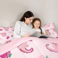 thumbnail image 5 of Castle Fairy Cute Salamander Twin Comforter Sets for Kids,Kawaii Axolotl Bedding Set, 5 of 8