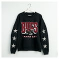 thumbnail image 4 of Women's Gameday Couture  Black Tampa Bay Buccaneers Pure Victory Rhinestud Star-Sleeve Pullover Sweatshirt, 4 of 4