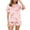 A-Pink67, variant on Yuanlong Womens Pajama Sets Summer Cute Rabbit Lapel Short Sleeved Shorts 2 Piece Pajamas Casual Loungewear With Pocket