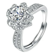 SPFTEM 925 Sterling Silver Rings - Pure Silver - Love Rings for Women - Stylish Sterling