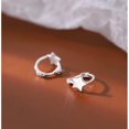thumbnail image 5 of Solid 925 Sterling Silver Star Hoop Earrings for Women Teens Star Huggie Earrings Cartilage Hoops, 5 of 7