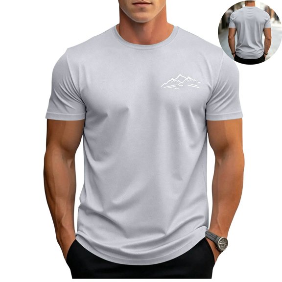 LWavelet Big and Tall Shirts for Men Moisture Wicking Short Sleeve T-Shirts Summer Casual Loose Fit Running Workout Tees