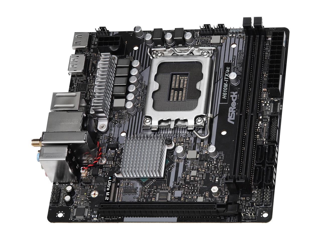 ASRock H610M-ITX/AC LGA 1700 Intel H610 SATA 6Gb/s DDR4 Mini ITX