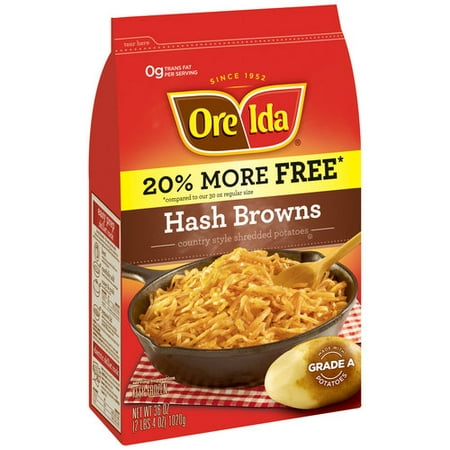 Ore-Ida Hash Browns Country Style Shredded Potatoes, 36 oz - Walmart.com