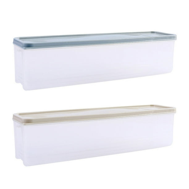 2 piezas de plástico bañeras de helado cajas a prueba de polvo de cajas de fideos recipientes de helado