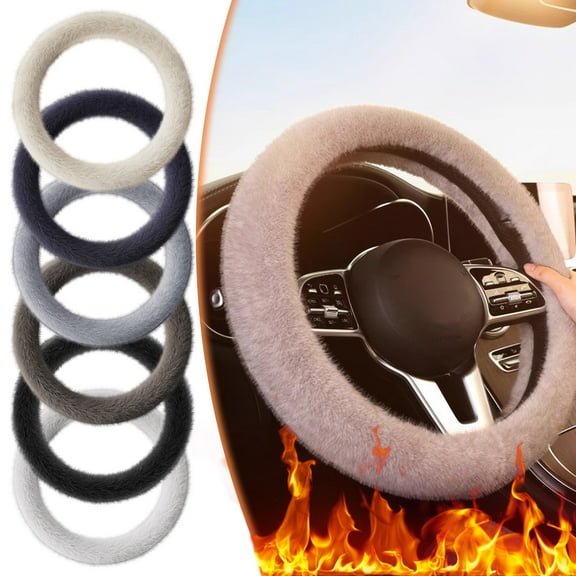 Msgweeeg Steering Wheel Cover Car Steering Wheel Cover Winter Handlebars Heated Steering Wheel Covers Car Thermal Protection Covers Heating