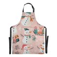 thumbnail image 6 of Yayeee Chief Kitchen Apron with Pockets for Cooking Water Resistant Unisex Adjustable Neck Strap, Christmas Snowman, 6 of 7
