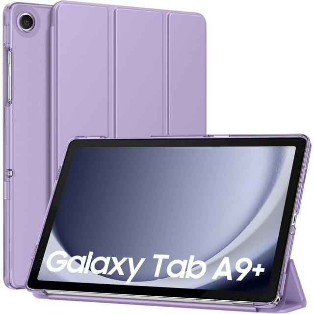 KOMI Case for Galaxy Tab A9+/A9 Plus 11 inch 2023, Slim Stand Protective Smart Cover with Hard PC Translucent Back Shell for Tab A9 Plus Tablet (SM-X210/X216/X218), Auto Wake/Sleep, Lilac