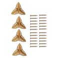 thumbnail image 4 of Esquinas de latón para joyero, tótem de nube Retro, 5cm de longitud lateral, protectores de esquinas de caja de alta resistencia con tornillos para gabinete, 4 Uds., 4 of 5