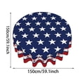 thumbnail image 3 of Win s Way Patriotic Star Round Tablecloth 4th of July Independence Day Round Tablecloth American Themed Party Table Cover Round Tablecloth Red White Blue Starburst Pattern Outdoor Picnic BBQ Decor, 3 of 7