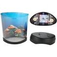 thumbnail image 4 of Acuario artificial con fondo oceánico, ambiente tranquilo con luces LED decorativas que cambian de color, minilámpara de escritorio portátil para acuario para bares, cafeterías y restaurantes, 4 of 7