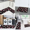 thumbnail image 5 of Black and Pink Christmas Tree Pattern Kitchen Rugs Sets Of 2,Anti Fatigue Kitchen Mat Rugs Non Slip Washable,Decorative Kitchen Floor Mats for Kitchen,Sink,Laundry,17"x30"+17"x47", 5 of 7