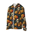 thumbnail image 2 of Balery Halloween Skull Men's Women's UPF 50+ Sun Protection Lightweight Hoodie Performance Long Sleeve Shirt for Fishing Running-Large, 2 of 9