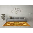 thumbnail image 3 of Ahgly Company Machine Washable Indoor Round Persian Yellow Traditional Area Rugs, 5' Round, 3 of 4