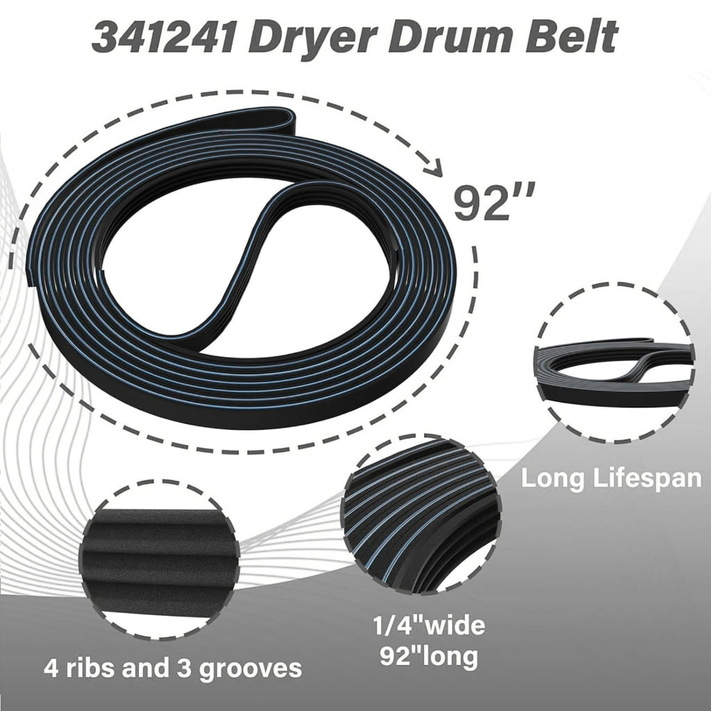 NEXAVKPR Complete Dryer Fixing Set Includes Support Roller Pulley Belt for DIY Repair