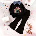 thumbnail image 2 of Hessimy Toddler Boys Girls Spring Summer 2Pcs Solid Long Sleeve Pullover Sweatshirt Pants Warm Sweatsuit, Solid Warm Sweat,3M-12Y(Pink,5-6 Years), 2 of 7
