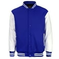 thumbnail image 2 of Maximos Men's LMJ Snap Button Front Classic Varsity Jacket Green Yellow XL, 2 of 2