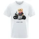 thumbnail image 3 of Camiseta con estampado de motociclista para hombre, estilo callejero, holgada, informal, de manga corta, de algodón, transpirable, para verano, 3 of 4