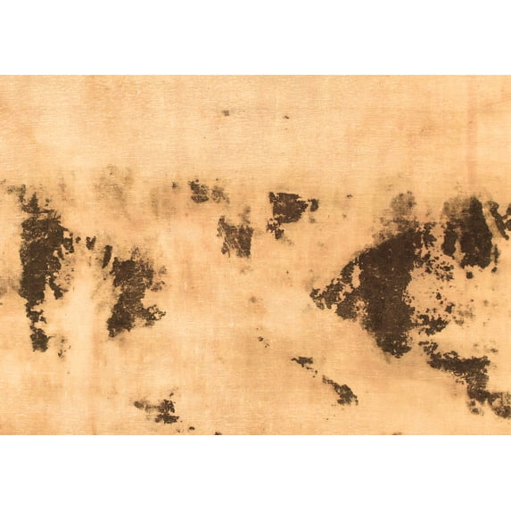 Ahgly Company Indoor Rectangle Abstract Brown Modern Area Rugs, 5' x 7'