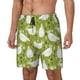thumbnail image 1 of Balery Lovely Chickens Bañador para hombre, shorts de playa de secado rápido con entrepierna y forro de compresión-Small, 1 of 6