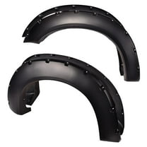 PIT66 Fender Flares Pocket Rivet Style  4 Pcs Black Fit For 2011-16 Ford F250 F350 Super Duty Pickup