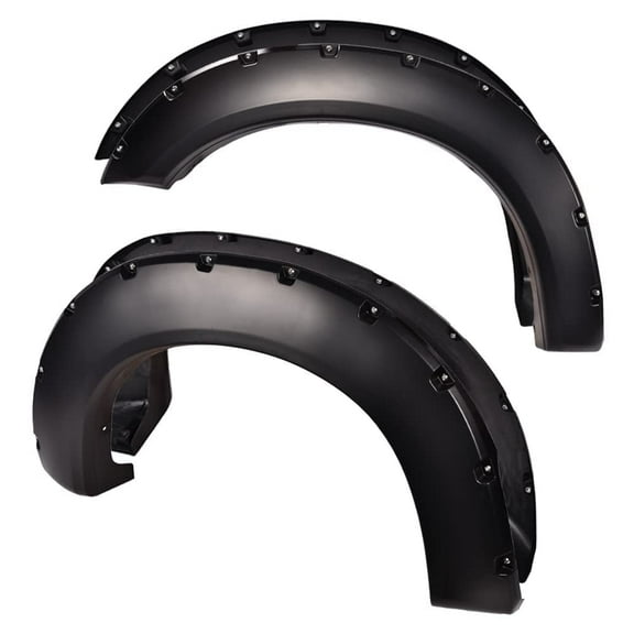 PIT66 Fender Flares Pocket Rivet Style  4 Pcs Black Fit For 2011-16 Ford F250 F350 Super Duty Pickup